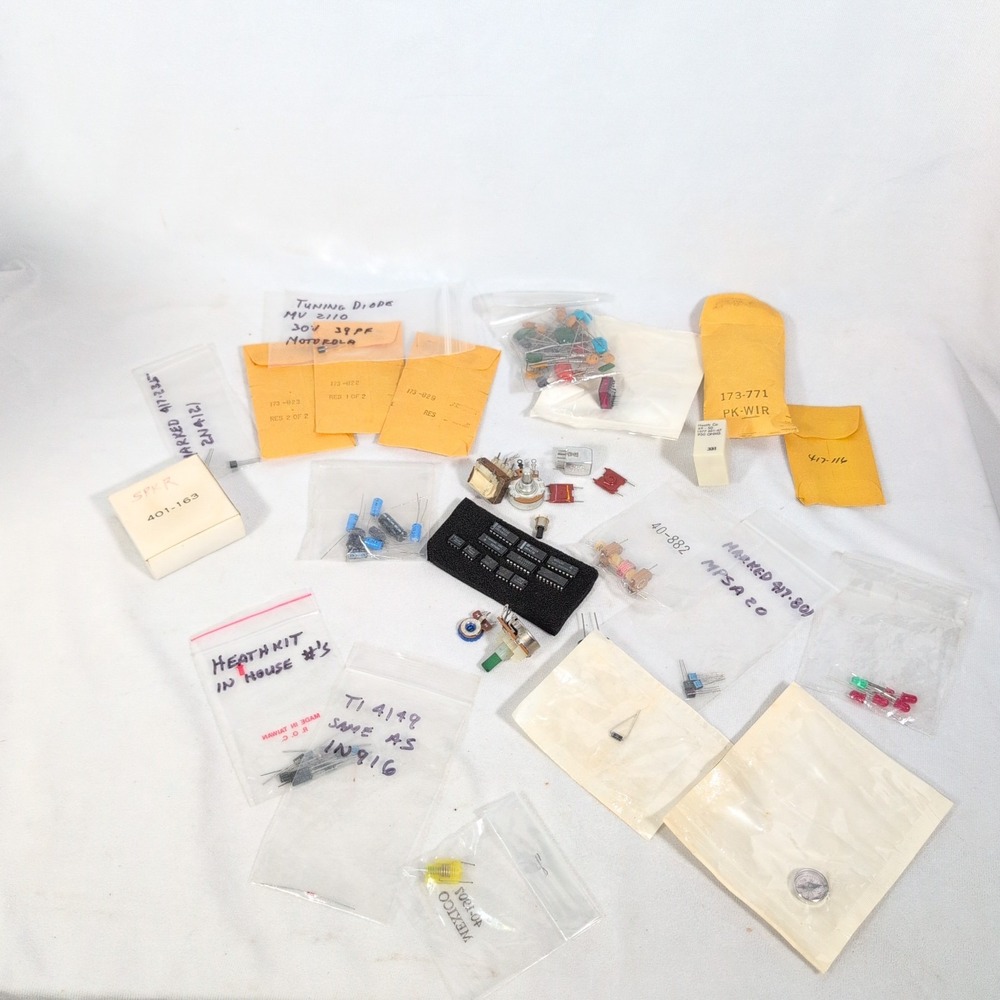 Mixed Lot Electronic Components Integrated Circuits IC Chips Transistors Resist